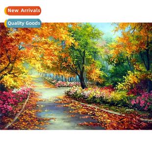 path lscape living forest modern field painting New diamd