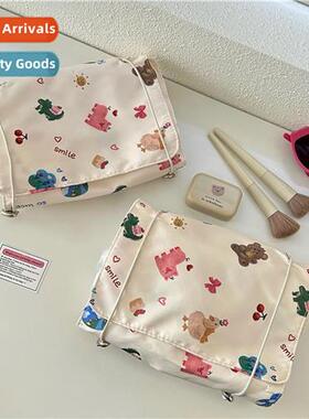 cute graffi bear girl heart portable makeup bag large capacy