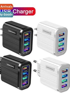 Multi-port 4USB cell phe charger an stard U.S. stard travel