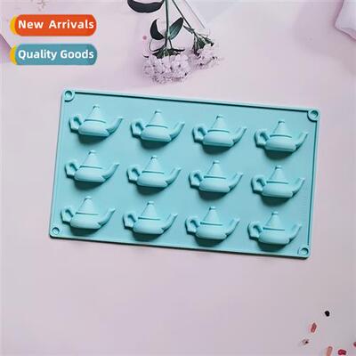 12 teapots, 53 chocolate silice molds, cake pudding, dessert