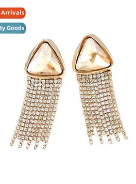 fashi lg claw chain tassel earrings design  super flash geom