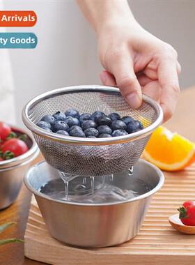 Stainless Steel Small Basin Kchen Cooking Bowl Drainer Baske