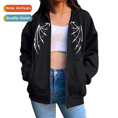 Dark wind hip-hop gothic Harajuku Y2Y kawaii zipper hoodie m