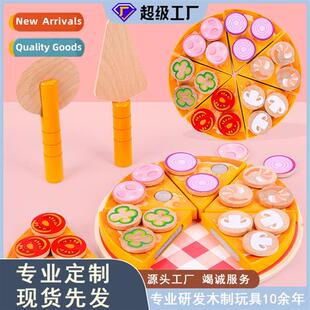 Childrens educatial wooden simulati home pizza baby exercise