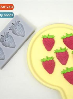 Triple Strawberry Styling Silice Mould DIY Making Candy Bisc