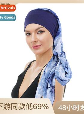 Womens Floppy Bandana Hat European and American Fashi Chiff