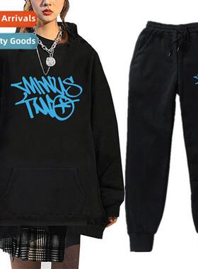 Hip-hop persaly Y2K printed sweater two- su Men  women nd ca