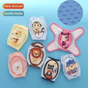 Baby Breathable Dot Knee Slip Glue Pads Anti Childrens Mesh