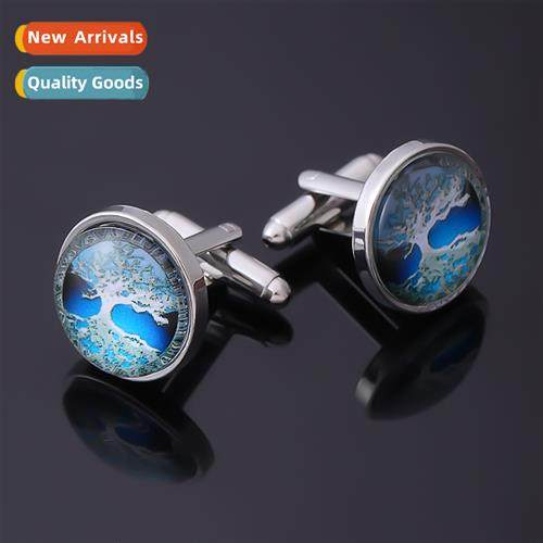 New Celtic Tree  Life Time Gemste Mens Cufflinks Vintage Met