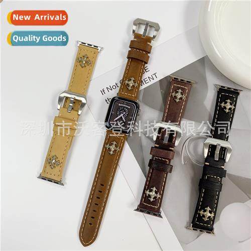 适用Apple Watch Croco Leather Strap apple watch8/SE/7/6/5/4/