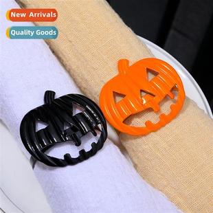 Creative Halloween Pumpkin Napkin Ring Party Spooky Smiley e