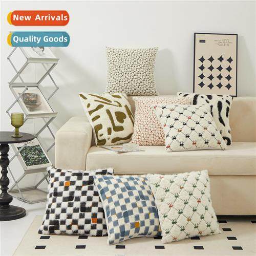 Plush ste pattern letters bow square fall  winter pillowcase