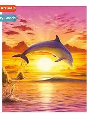 Hmade Thread Embroidery Simple Full Embroidery Sunrise Dolph