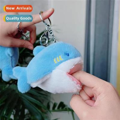 Shark whale simulati plush toy keychain pendant marine life