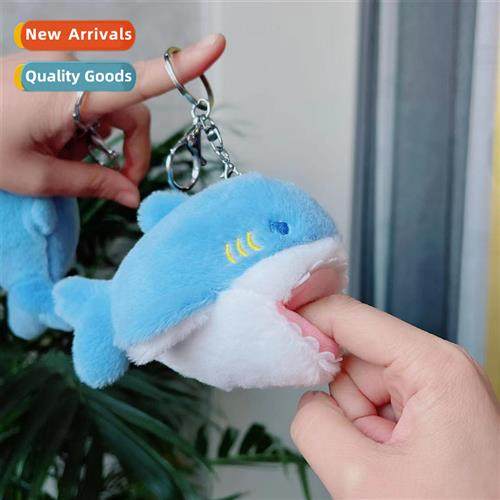 Shark whale simulati plush toy keychain pendant marine life