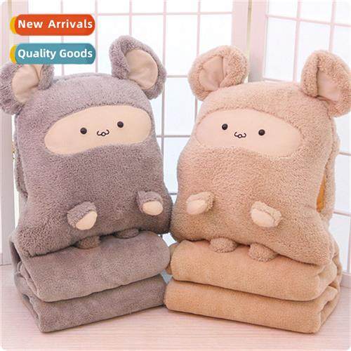 Large Multi-functial 3-in-1 Caca Mouse Cuddle Blanket 3-Purp