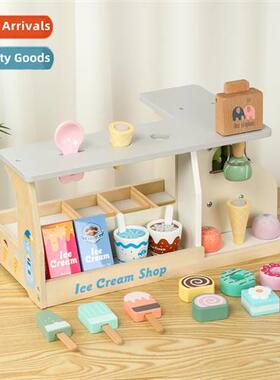 Children play house ice cream ice cream store making vending