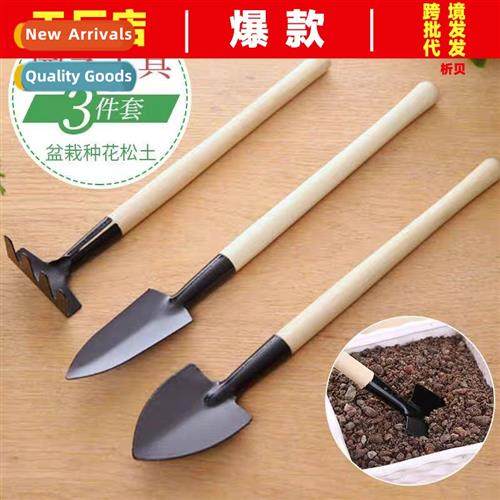 Gardening three- set spade rake succulent plant set multifun