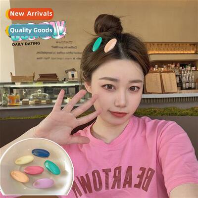 Gold stard oval small size bangs clip geometric simple solid