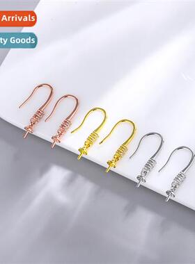 Copper embryo zircia pearl earrings bracket copper silver-pl