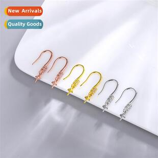 Copper embryo zircia pearl earrings bracket copper silver-pl