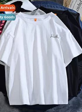 220g combed cott cott round neck bottoming T-shirt drop shou