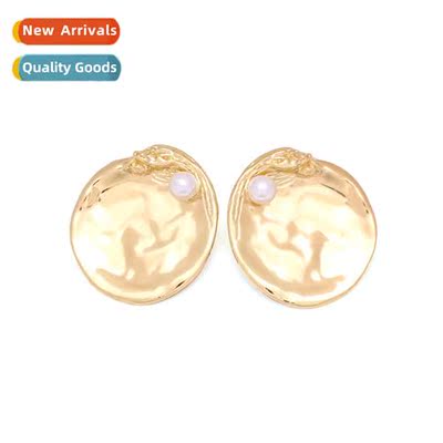 retro exaggerated bump texture earrings persalized irregular