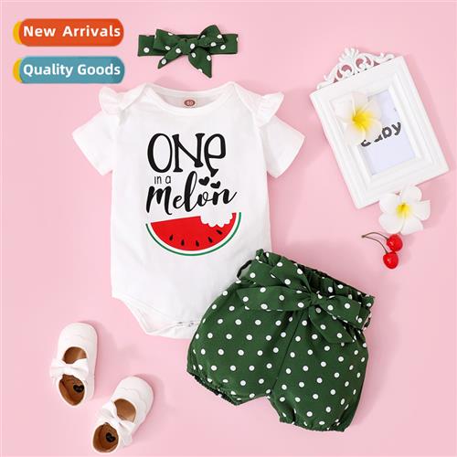 Girls spring  fall  2022 new n watermel short-sleeved printe