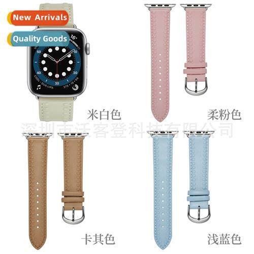 适用apple three-dimensional love heart leather watch band ap