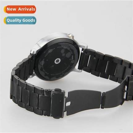 适用samsung s2 42mm moto ii mens black steel strap ticwatch
