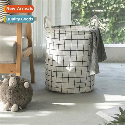 Simple lattice storage bucket folding dirty clos basket fabr