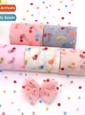 6cm/8cm 10 yards glter polka dots American mesh rolls  acces