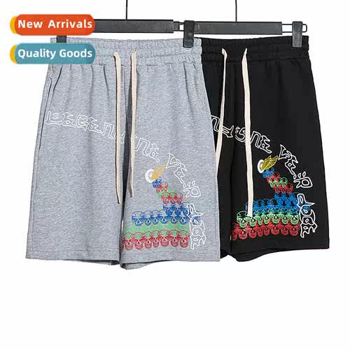 Hipster Big V Skull Print Carto Mid Waist Shorts Summer Juni