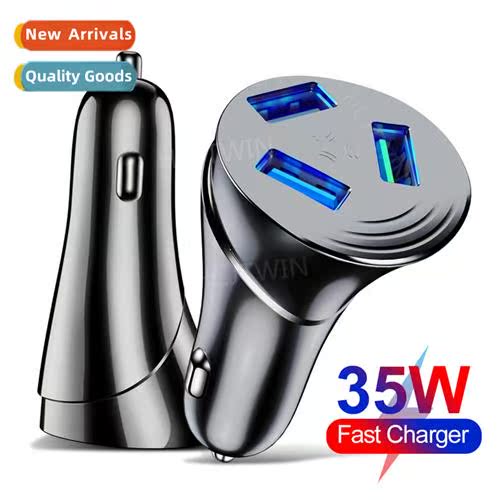 e tow three 3 usb fast charger car charger usbqc3.0 car char