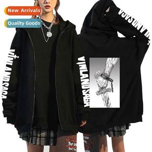 battle print hoodie vinl hooded pirate zipper sweatshir saga