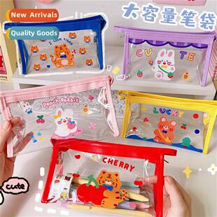 transparent female portable large cosmet Cosmetic capacy bag