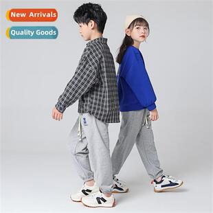 2022 fall and winter new childrens sweatpants boys and girls