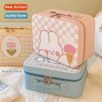 ins new cute rabb makeup box girl heart portable large capac