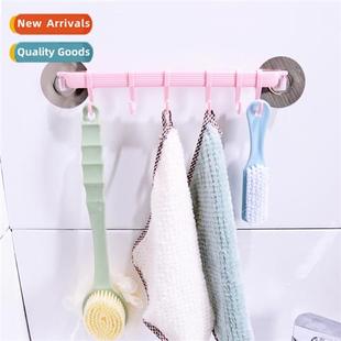 bathroom hooks hole Creative rows wall Kchen