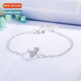 leaf flower zircia new diamd three female bracelet