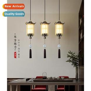 small style room tea chelier jade copper full Chinese New