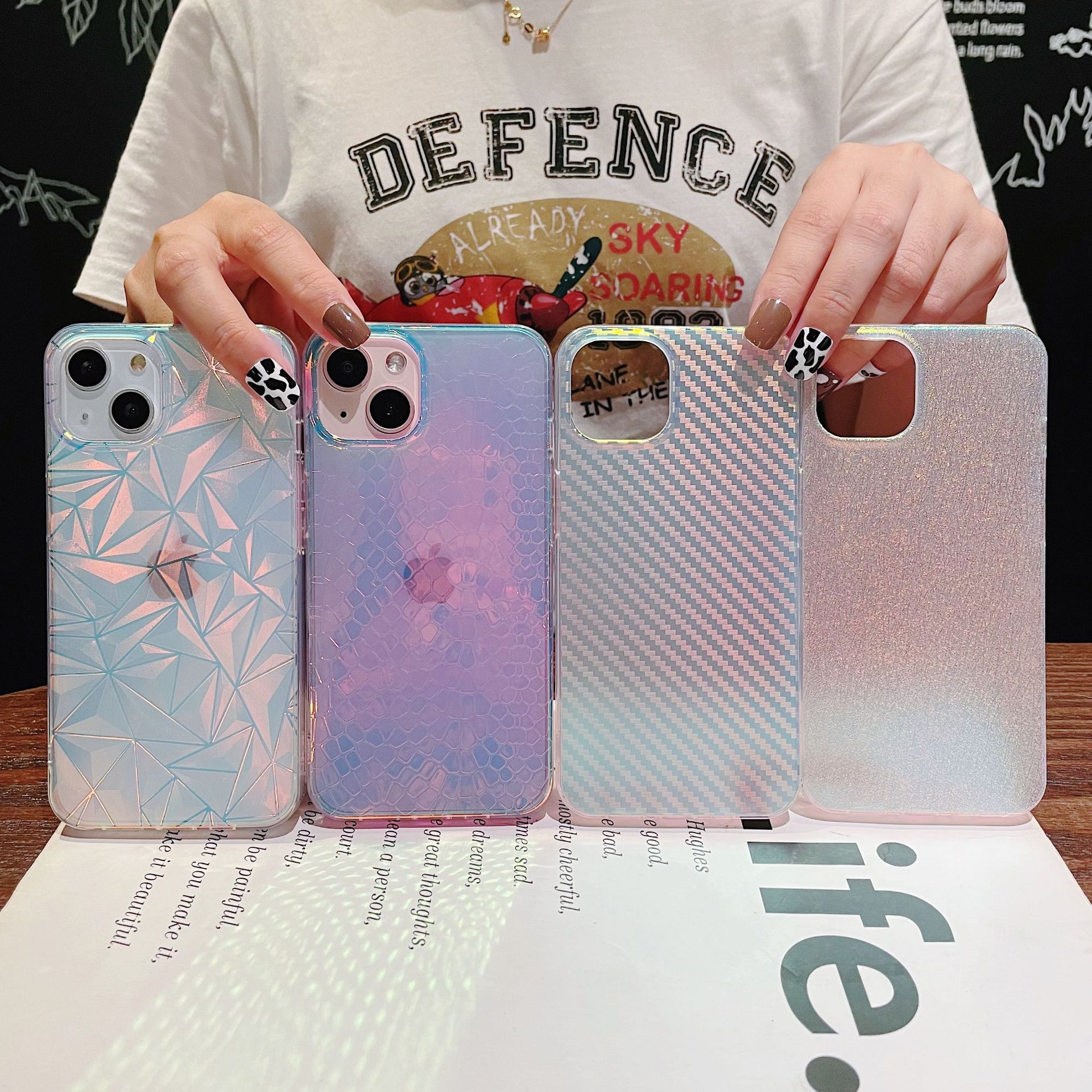 适用iPhone15promax Chameleon Dazzle 13 Case Apple 12 Dual Co