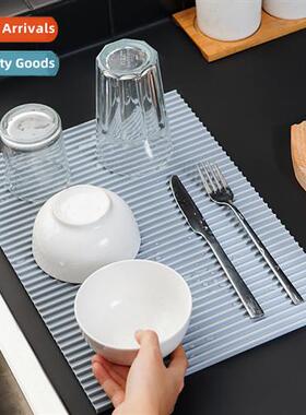 Kchen draining mat cutlery plate dishes cups silice mat wash