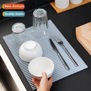 Kchen draining mat cutlery plate dishes cups silice mat wash