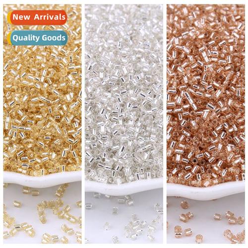 2mm tube rice beads diy weaving bracelet necklace loose bead