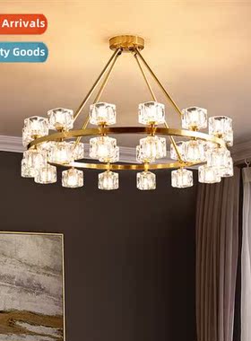 Post-modern light luxury copper living room chelier Scinavia