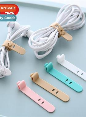 4pcs Silice Ties Anti-Lost Headphe Storage St Tape Data Cabl