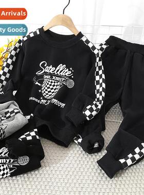 2022 new spring and fall thin boys handsome black and whe ch