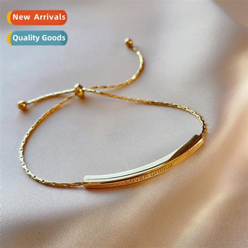 Tanium steel bracelet pumping n style ins fashi gold e lette