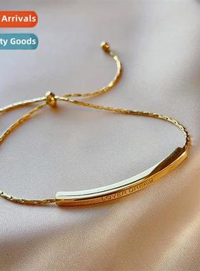 Tanium steel bracelet pumping n style ins fashi gold e lette